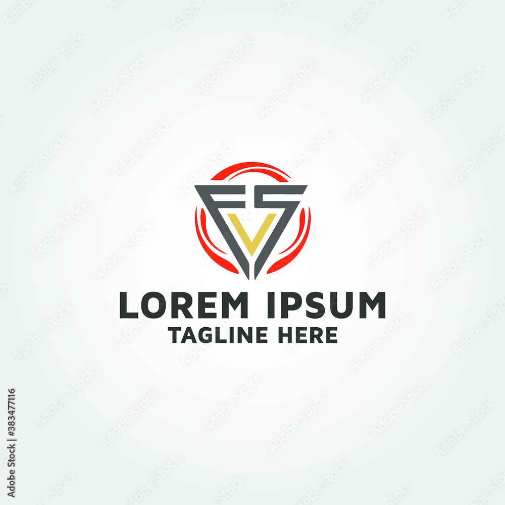 Letter FS initial FS Vector logo design idea Letter FS initial FS Vector logo design idea
