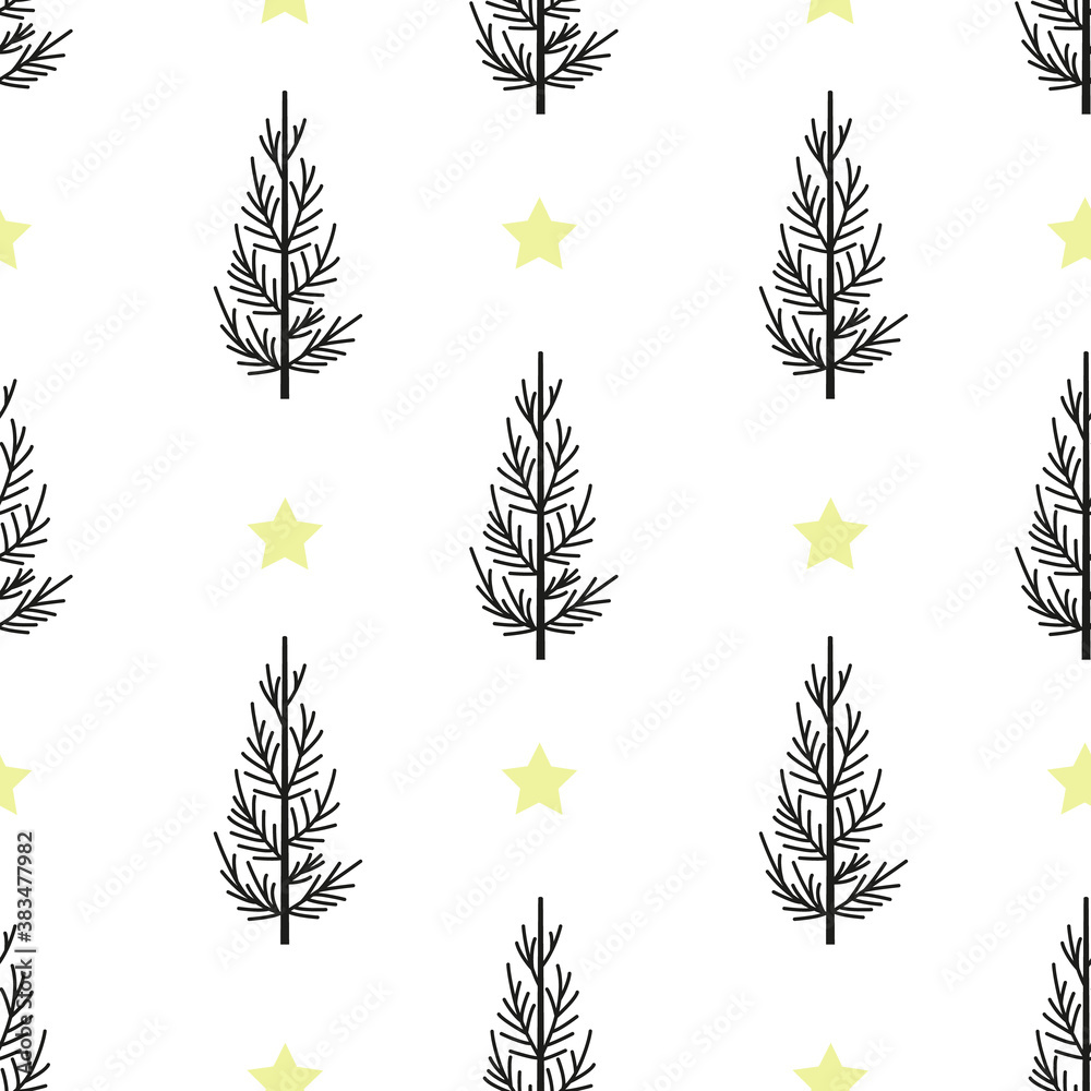 Seamless pattern Christmas tree Seamless pattern Christmas tree