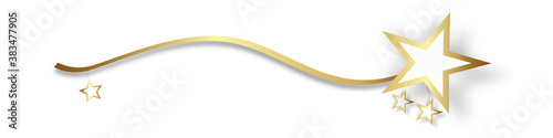 Sterne Welle Wellen Stern Gold Band Banner