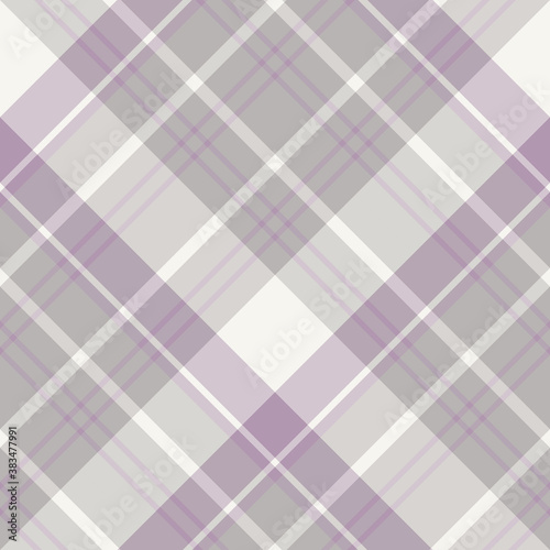 Seamless pattern in light lilac and gray colors for plaid, fabric, textile, clothes, tablecloth and other things. Vector image. 2