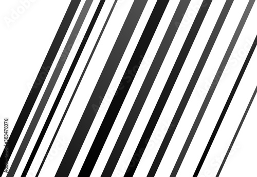 Random oblique, diagonal, slanted lines, stripes. Grayscale, black and white geometric abstract vector illustration