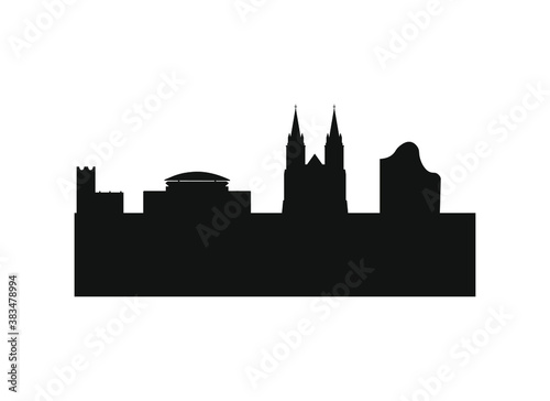 Adelaide city skyline in Australia.