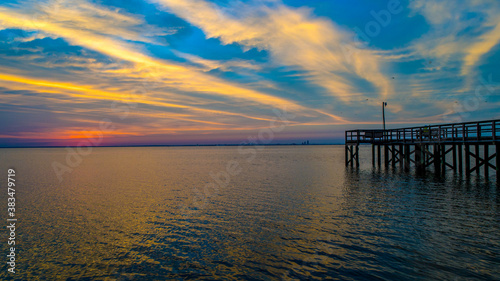 Mobile Bay at sunset