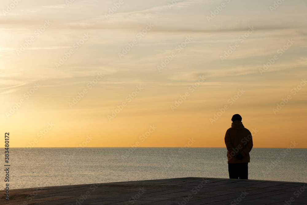 Barceloneta beach in Barcelona, Spain