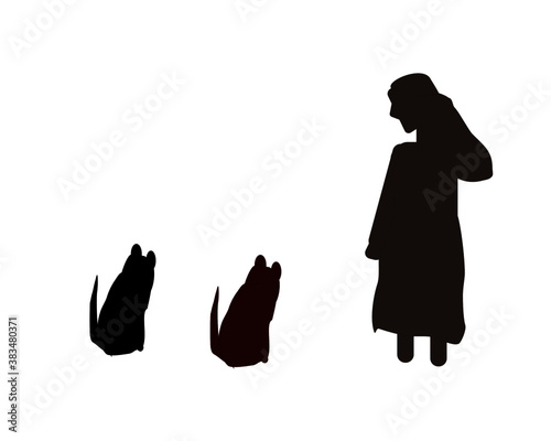 silhouette of a woman