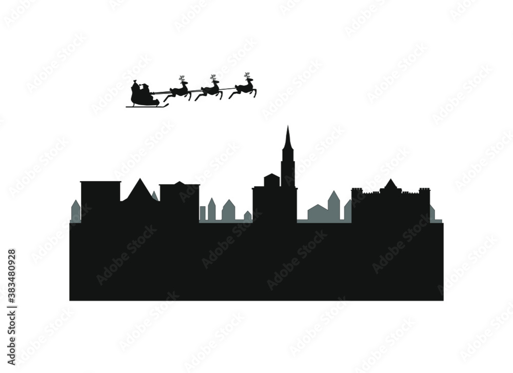 Fototapeta premium Steyr city skyline in Austria.