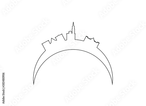 Steyr city skyline in Austria.