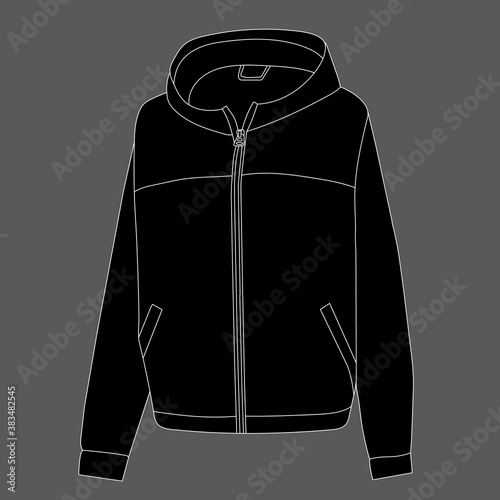 vector, isolated, jacket icon on gray background
