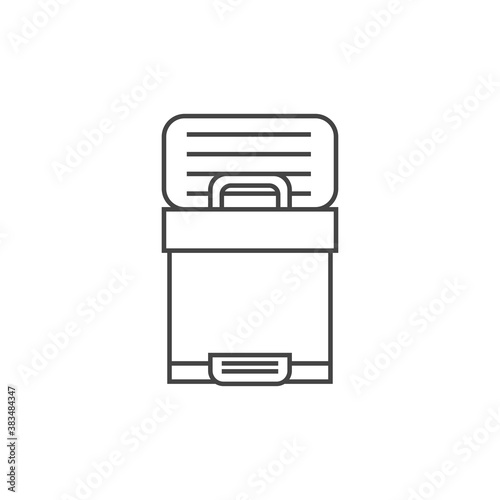 Trash compactor icon. Trash bin symbol modern, simple, vector, icon for website design, mobile app, ui. Vector Illustration