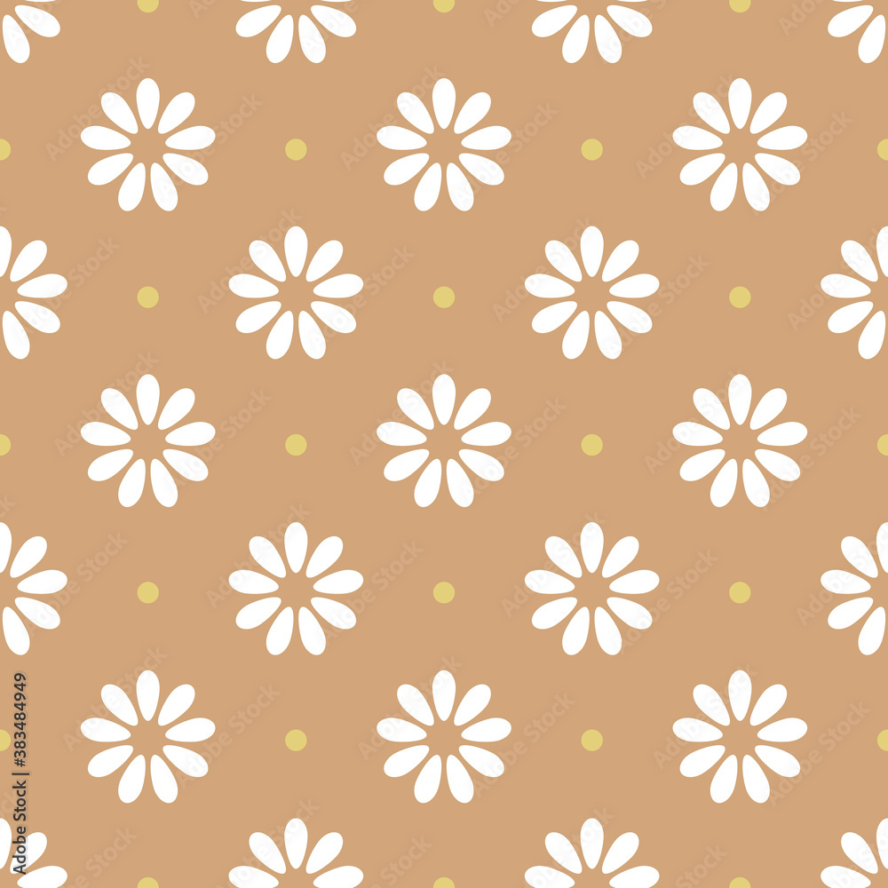 Japanese Classic White Flower Vector Seamless Pattern Japanese Classic White Flower Vector Seamless Pattern