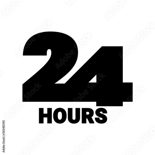 24 hours order execution or delivery service icons. Vector illustration