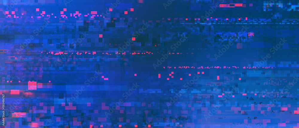 Crashed pixelated digital noise background