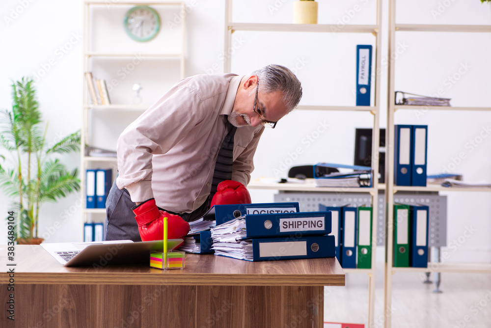 Businessman angry and furious at the workplace Businessman angry and furious at the workplace