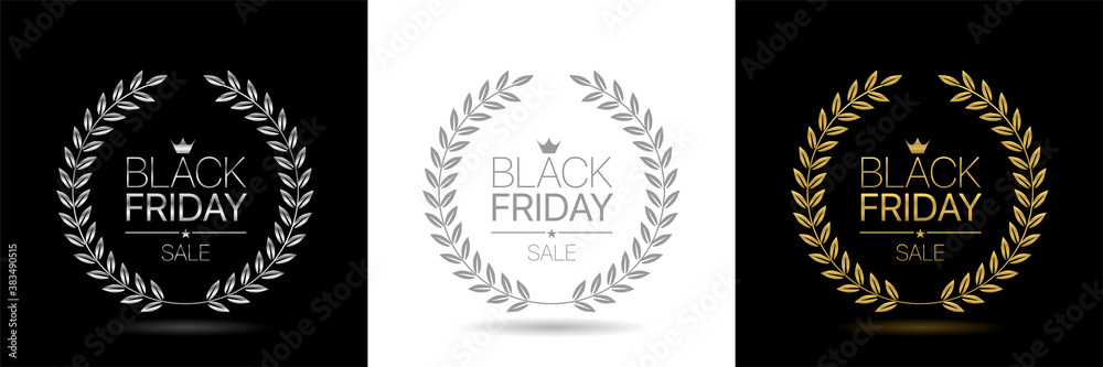 Fototapeta premium Black friday label set