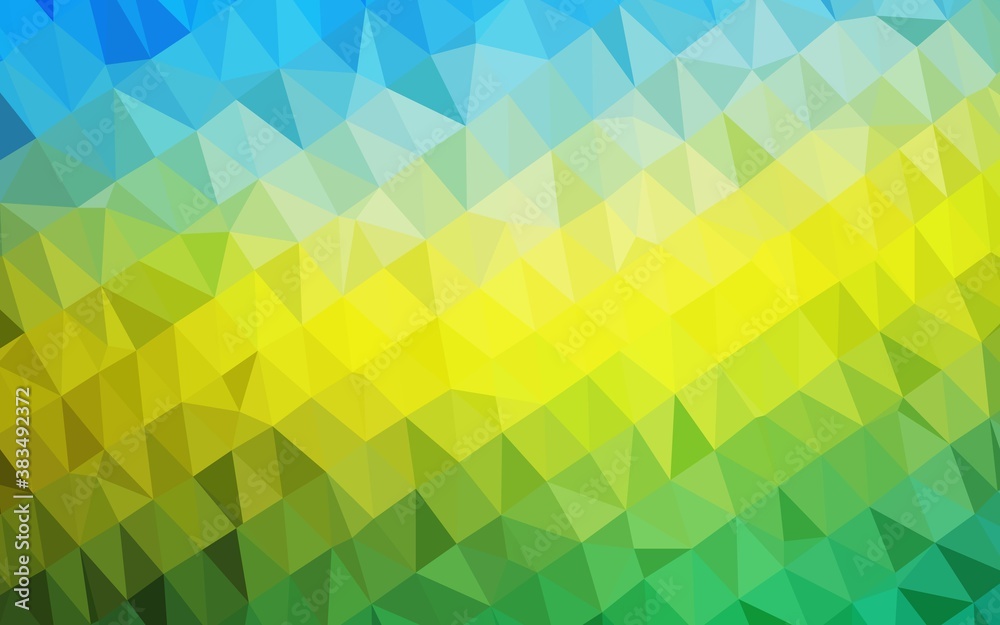 Dark Blue, Yellow vector triangle mosaic texture.