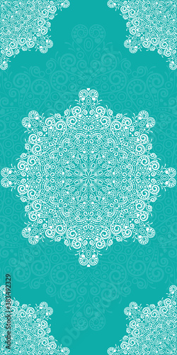 Beautiful mandala card. Wedding, invitation elegant card. Vector illustration. 