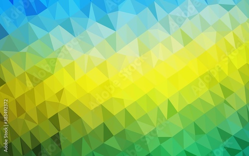 Wallpaper Mural Dark Blue, Yellow vector triangle mosaic texture. Torontodigital.ca