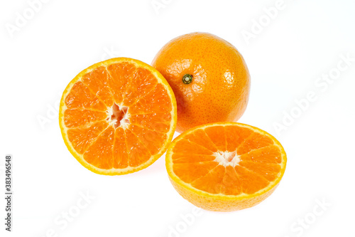 orange fruit isolated on white