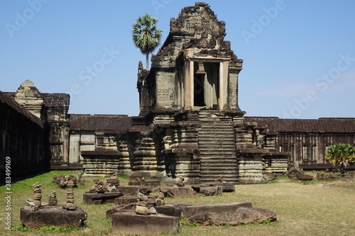Library ruin building at Angkor Wat Cambodia