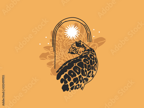 Photography Hand drawn vector abstract stock flat graphic illustration with logo elements le