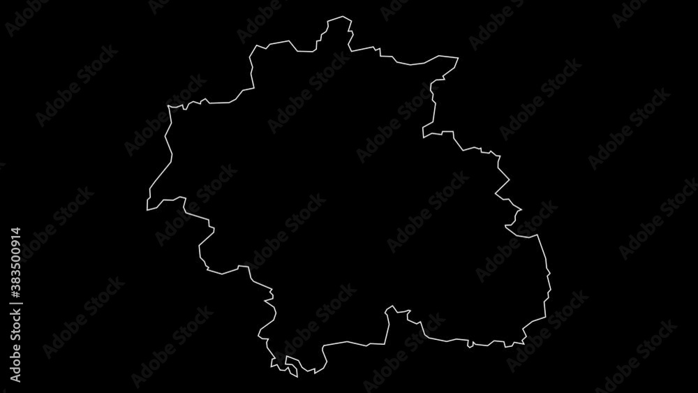 Constantine Algeria provinces map outline animation