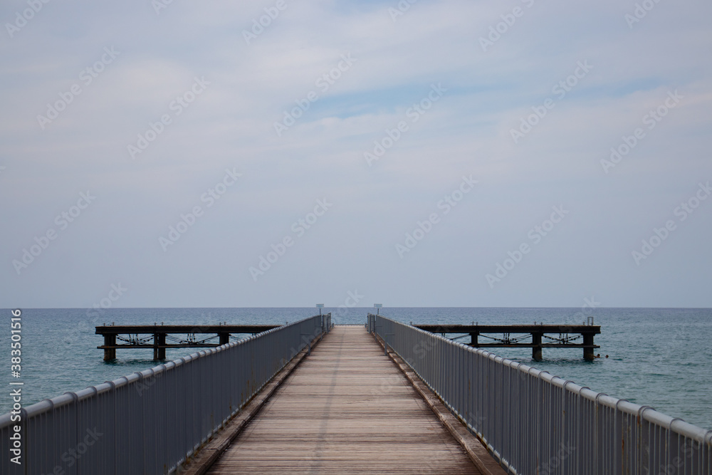 Long bridge over the Mediterranean sea