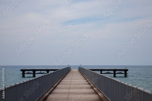 Long bridge over the Mediterranean sea