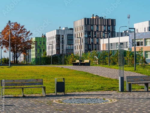 Streets of the innovative city of the future for IT specialists Innopolis photo