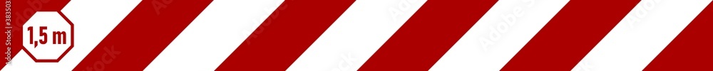 Stripes Floor Marking Security Sticker Tape 1,5 m or 1,5 Metres Icon with an Aspect Ratio of 10:1. Vector Image. Stripes Floor Marking Security Sticker Tape 1,5 m or 1,5 Metres Icon with an Aspect Ratio of 10:1. Vector Image.