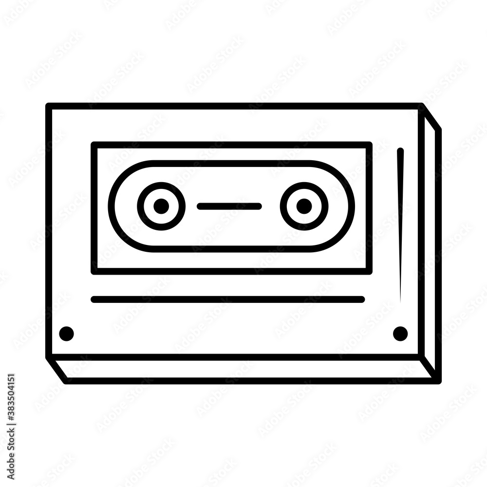 cassette classic pop art comic style, line icon cassette classic pop art comic style, line icon