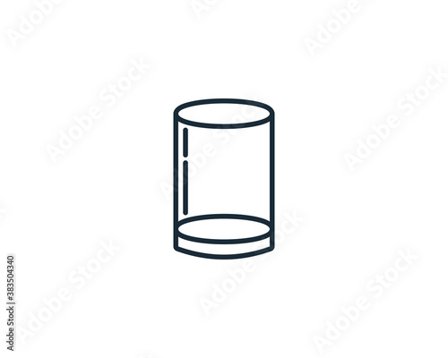 Glass Icon Vector Logo Template Illustration Design