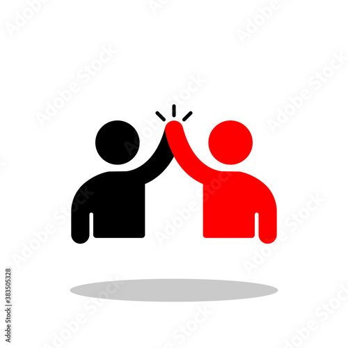 Teamwork creative icon in trendy flat style. Teamwork / Collaboration symbol for your web site design, logo, app, UI Vector EPS 10. 