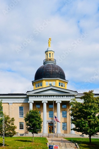 Ontario County Court House, located in Canandaigua, New York. Vertical  photo