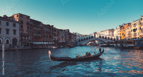 Grand Canal in sunset time, Venice, Italy