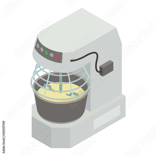 Bakery factory icon. Isometric of bakery factory vector icon for web design isolated on white background