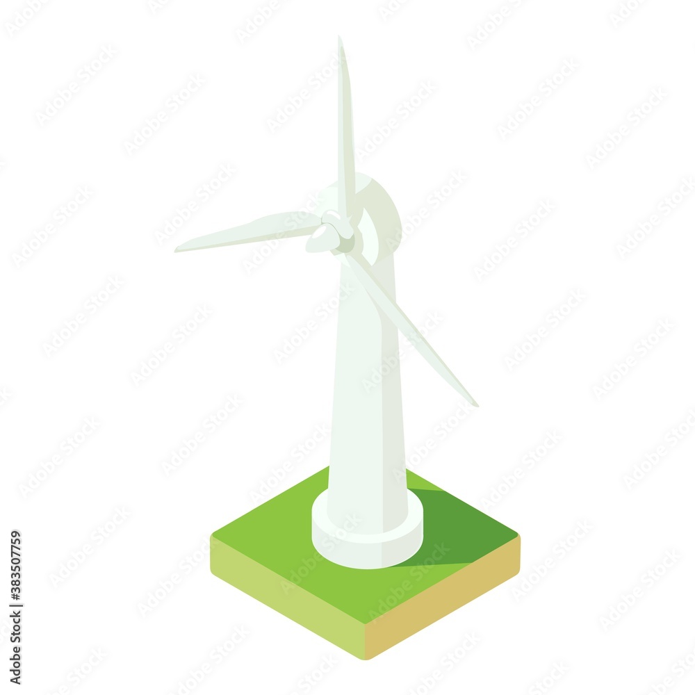 Modern wind turbine icon. Isometric of modern wind turbine vector icon for web design isolated on white background Modern wind turbine icon. Isometric of modern wind turbine vector icon for web design isolated on white background