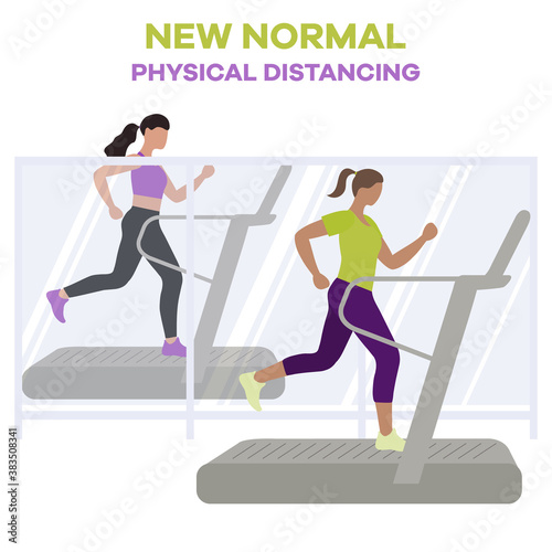 Open fitness center sport club People New normal