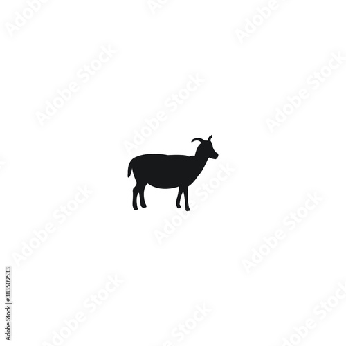 silhouette of a goat lamb icon logo vector