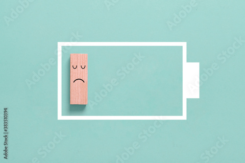 energy concept: symbol of lack of energy or low battery