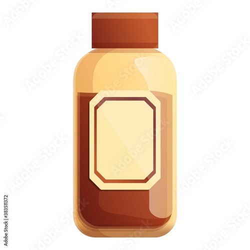 Cinnamon jar icon. Cartoon of cinnamon jar vector icon for web design isolated on white background