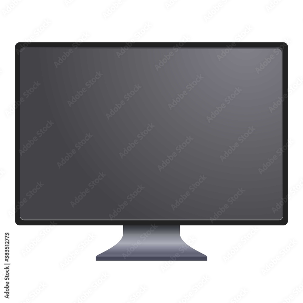 Pc monitor icon. Cartoon of pc monitor vector icon for web design isolated on white background Pc monitor icon. Cartoon of pc monitor vector icon for web design isolated on white background