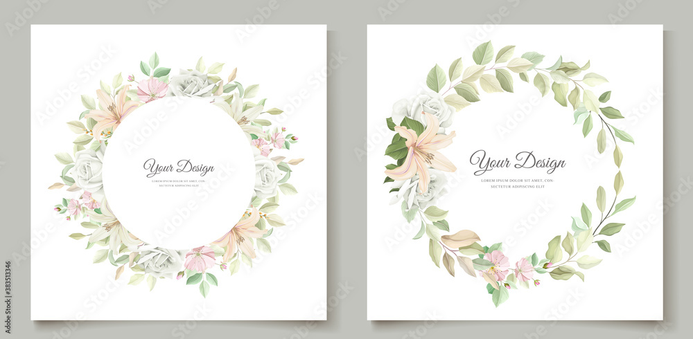 beautiful lily flower wedding invitation card beautiful lily flower wedding invitation card