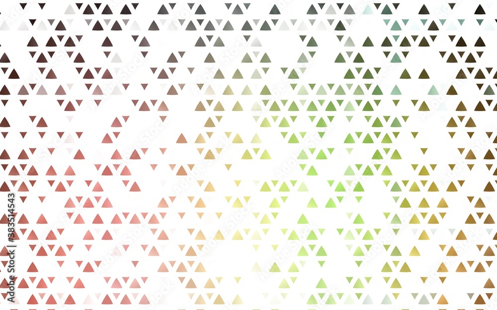 Light Green, Red vector template with crystals, triangles.