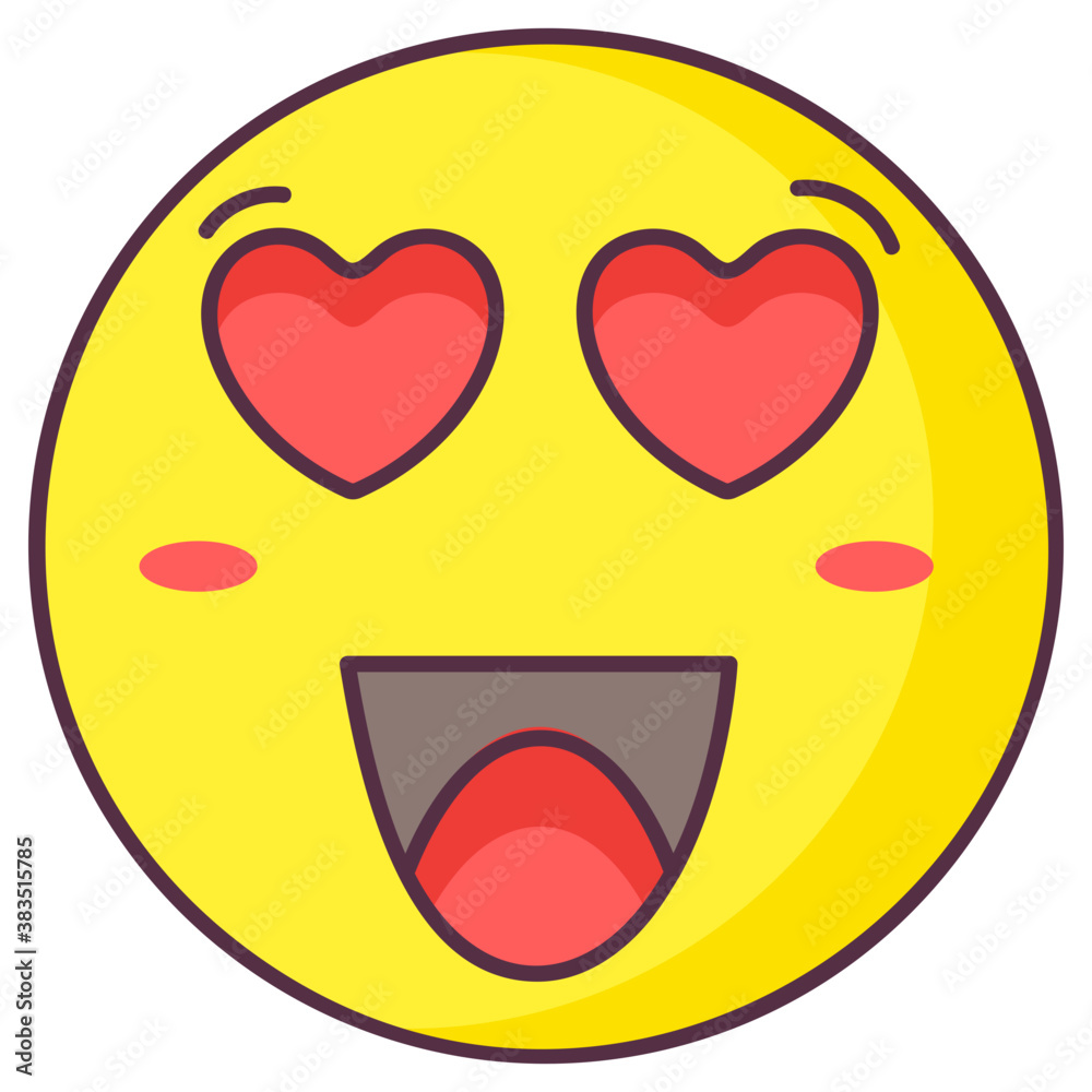 Fototapeta premium Love Blush Emoji 