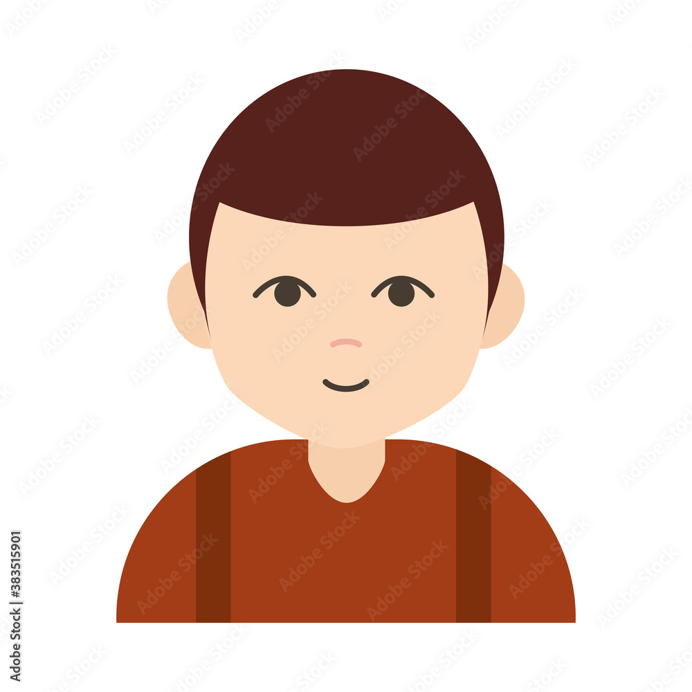 young boy cartoon character flat icon young boy cartoon character flat icon