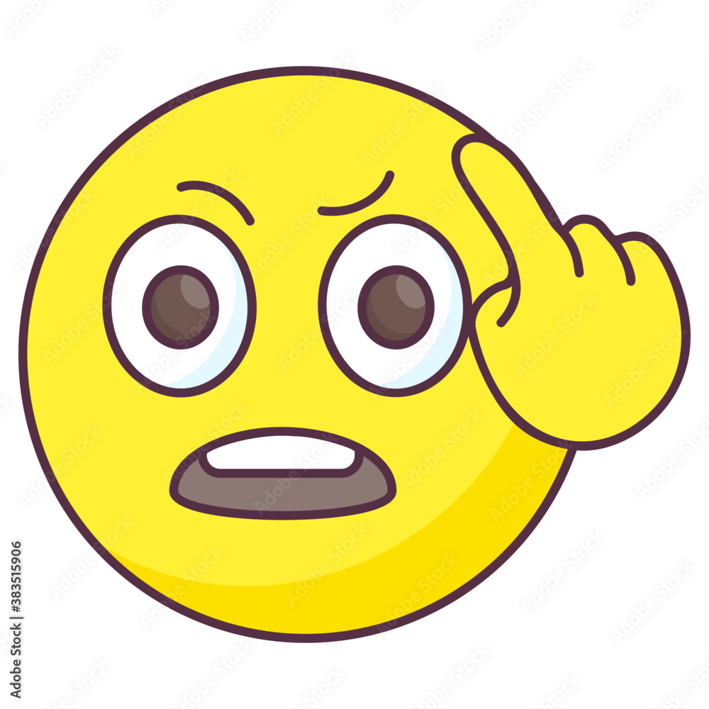 Fototapeta premium Thinking Emoji 