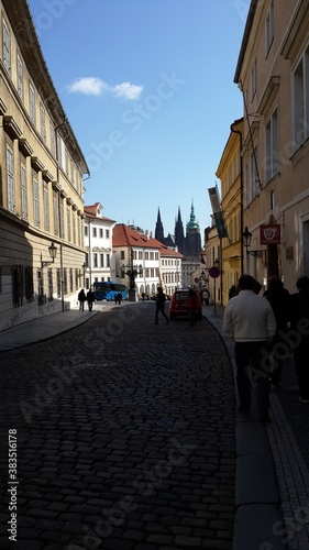 town in the evening