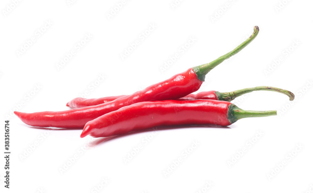 red chili pepper on white background red chili pepper on white background