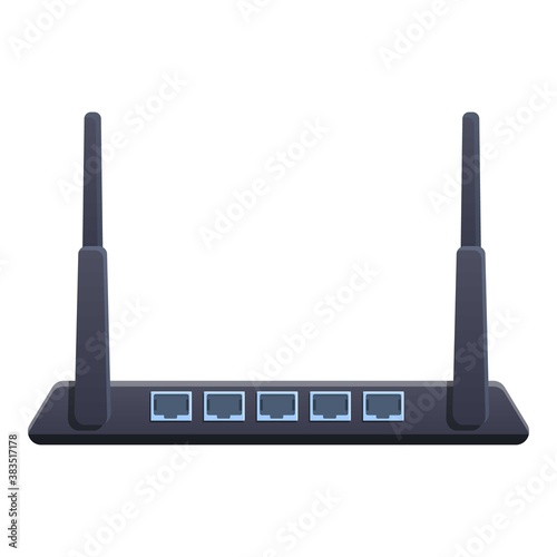 Wifi modem gateway icon. Cartoon of wifi modem gateway vector icon for web design isolated on white background