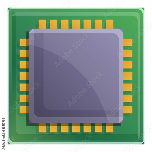 Quantum processor icon. Cartoon of quantum processor vector icon for web design isolated on white background